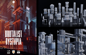 Superhivemarket  - Urban Buildings, Structures & Modular Environment Assets 3D Kitbash Pack
