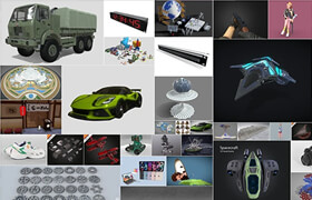 PBR Game Cars Sketchfab 3D-Models Bundle 1 October 2025