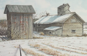 Udemy - Landscape Painting with Watercolor - Old Barn
