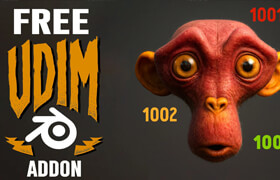 UDIM One-Click Material for Blender