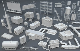 Artstation - Building Roof Collection - 1 - 40 pieces - 模型