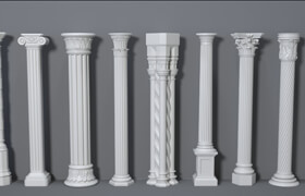Artstation - Columns Collection 1 - 10 pieces - 模型