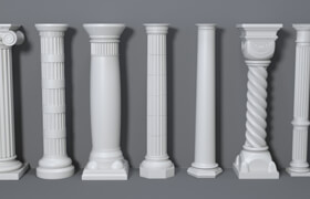 Artstation - Columns Collection 2 - 10 Pieces - 模型