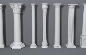 Artstation - Columns Collection 3 - 10 Pieces - 模型