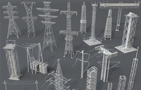 Artstation - Electric Towers - 20 Pieces - 模型