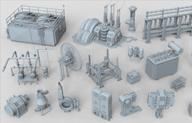 Artstation - Factory Units 6 - 20 pieces - 模型