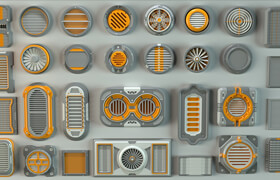 Artstation - Industrial Kitbash 1 - 30 Pieces - 模型