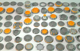 Artstation - Industrial Kitbash 3 - 70 pieces - 模型