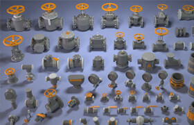 Artstation - Industrial Kitbash 4 - 70 pieces - 模型