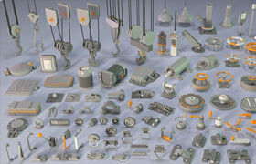 Artstation - Industrial Kitbash 5 - 100 Pieces - 模型