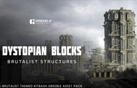 Dystopian Blocks - Brutalist Structures Kitbash Buildings - 模型