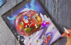 Udemy - Paint A Christmas Illustration from Imagination in procreate