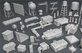 Artstation - Building Roof Collection - 3 - 40 pieces - 模型