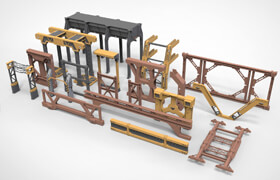 Renderhub - Sci-Fi Architecture Kitbash 36 3D Models