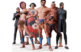 3dscanstore - Stylised Character - 6 x Bundle - 模型