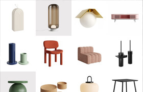 Modern Designer Furniture 3D Models Collection - 模型