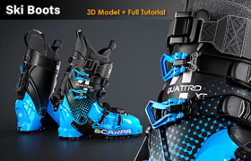 Artstation - Ski Boots  Full Tutorial + 3D model - 教程