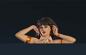 ArtStation - Abe3d - Vampirella - 3D Print Model