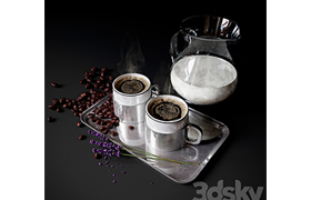 Coffee Set with milk