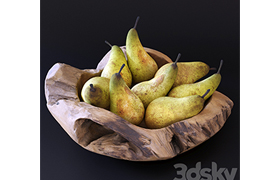 Decorative dish with pears