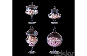 CYS Glass Candy Buffet Jar and Marshmallow
