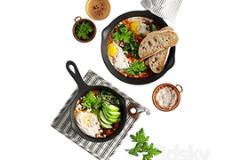 Shakshuka with Spinach and Harissa