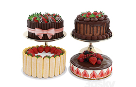 Strawberry cake collection
