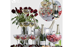 Champagne decorative set