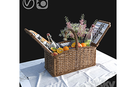 Provence style picnic basket