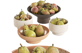 Pears in bowls