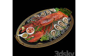 Lobster on a tray