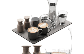 134 eat and drinks decor set 04 coffee and water 04