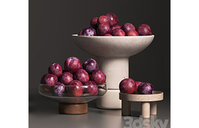 cherry plum in vases