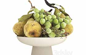 bowl of pearls and grapes