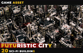 Artstation - 20 SCI-FI BUILDING FUTURISTIC CITY VOL 01 - 模型
