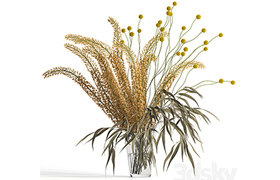 Eremurus & eucalyptus & craspedia bouquet