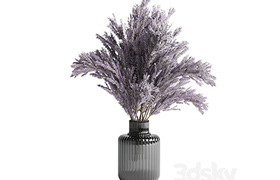 bouquet dry lavender vase glass
