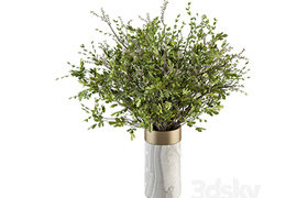 Bouquet - Green Branch in Stone vase 55