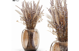 Dry flowers in modern vase 4