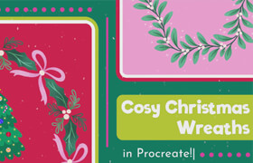 Skillshare - Cosy Christmas Wreaths in Procreate