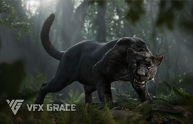 VFX Grace - Black Jaguar Animated - 模型