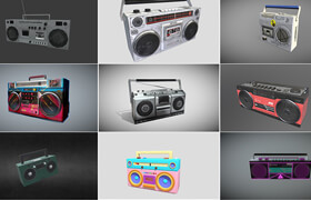 Sketchfab - Retro Boombox Collection