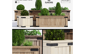 Rustic barnwood planter one