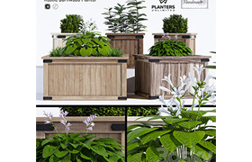 Rustic barnwood planter two