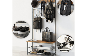 Hallway Industrial Shoe Rack Bench wardrobe