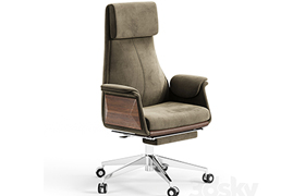 Back Adjustable Swivel Black Executive Chair