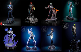 H3ll Creator - Mass Effect (Statue Bundle) - 3d打印模型