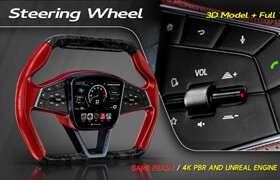 Artstation - Steering Wheel 3D Model + Full Tutorial