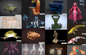 PBR Game Cars Sketchfab 3D-Models Bundle 2 October 2025