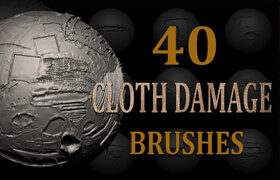 Superhivemarket - 40 Cloth Damage Alphas - 笔刷